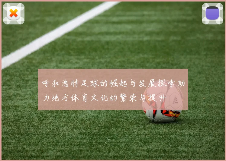 呼和浩特足球的崛起与发展探索助力地方体育文化的繁荣与提升